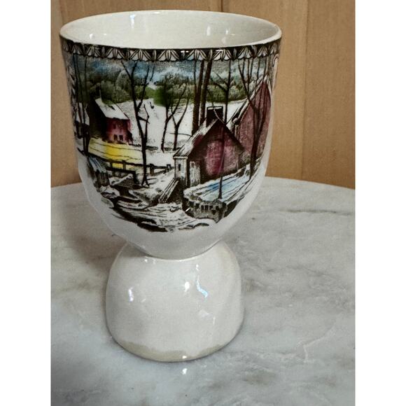 Vintage Johnson Brothers The Friendly Village Double Egg Cup - Picture 3 of 8